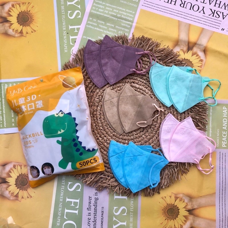 Masker Duckbill Anak Y&B Care Polos Warna