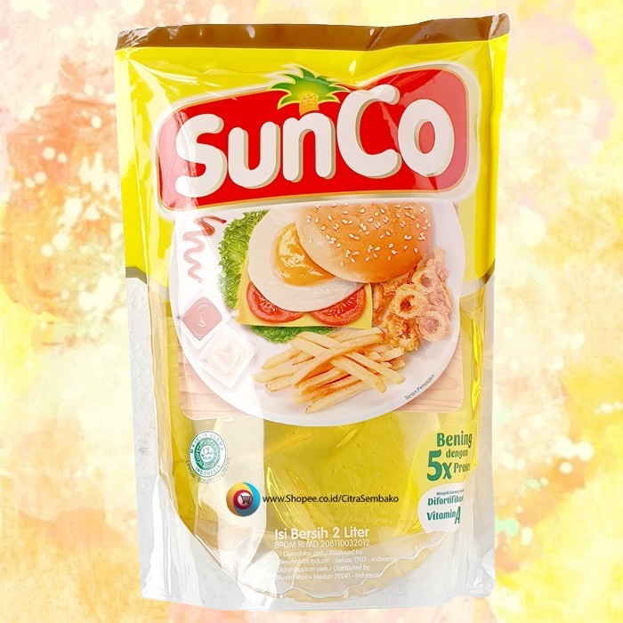 

SUNCO Minyak Goreng 2 Liter / 2000 ml | SunCo Minyak Kemasan Refill Literan Pouch Isi Ulang Oil Murni Asli Jernih Premium Berkualitas Gorengan Fry Frying Masak Masakan Kebutuhan Dapur Kitchen Crispy Food Shoppa Corner Malang