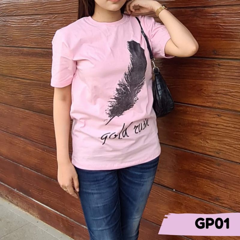 Kaos Distro 3 Second Pink Wanita (Bahan tebal 24S) Super Premium