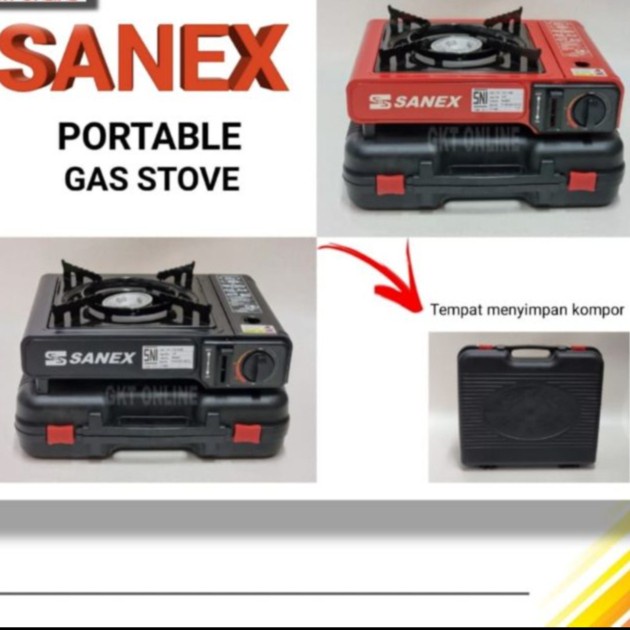 Sanex Kompor Gas Portable Untuk Gas Kaleng Dan Elpiji 3Kg SNI