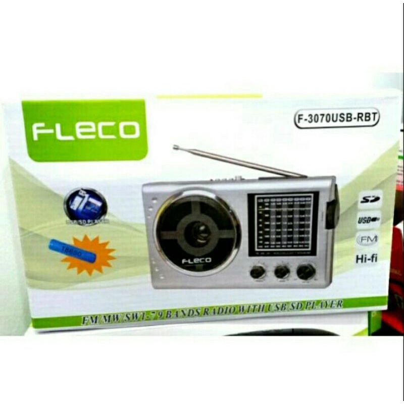 Cod Radio Jadul Fleco F-3070/F3060 Radio Bluetooth FM AM SW//USB Mp3 Memory//Bisa bayar ditempat