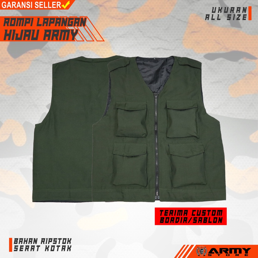 rompi lapangan hijau army