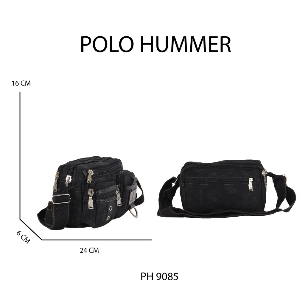 Tas Selempang Pria Banyak Kantong Grosir Eceran Original POLO HUMMER