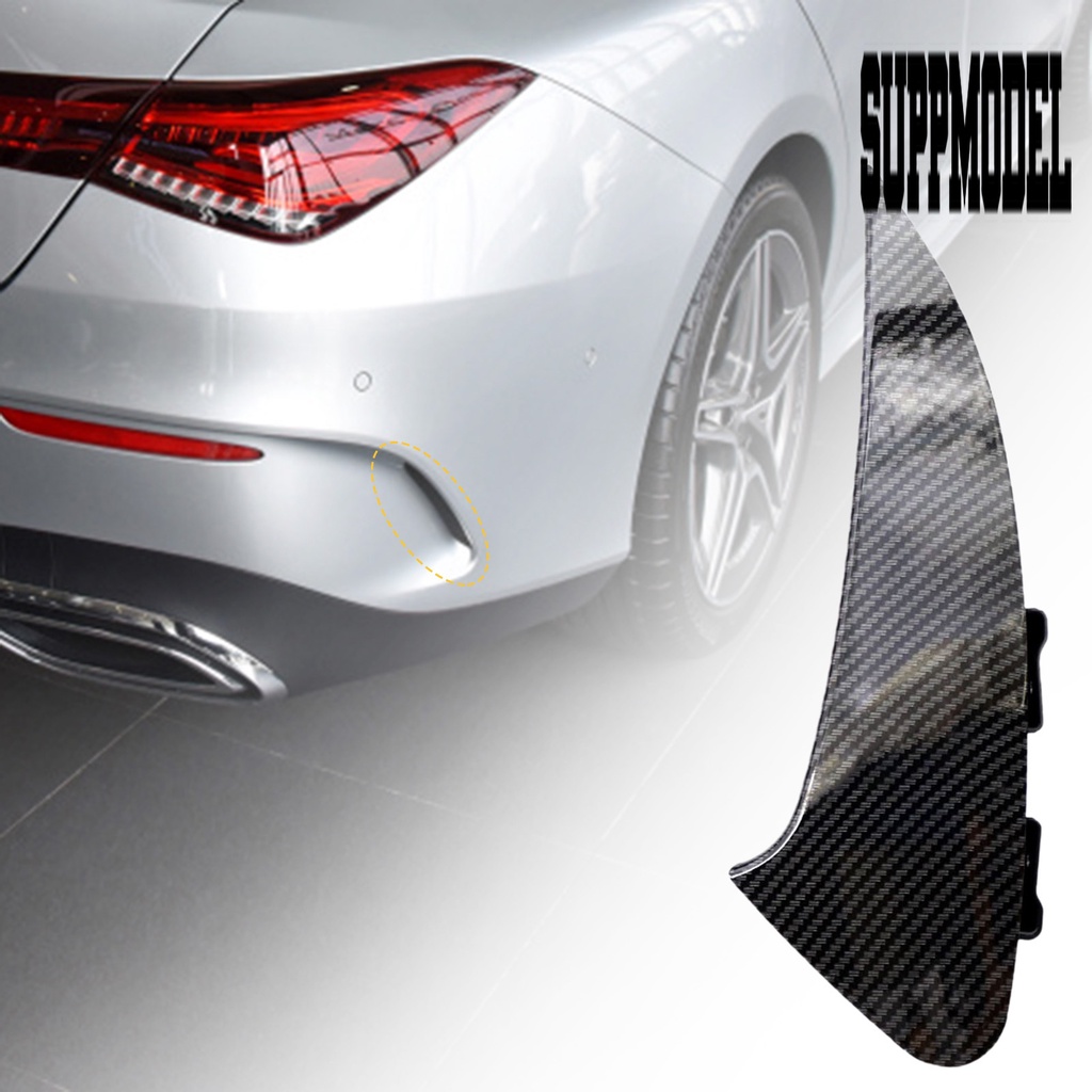 2pcs Cover Trim Ventilasi Udara Bumper Belakang Mobil Motif Karbon Untuk Benz CLA Sport 2019-2021