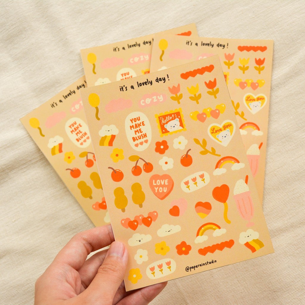 

it's a lovely day! sticker sheet