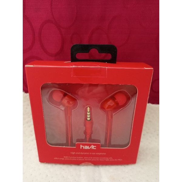 HAVIT Earphone Headset E48P - MERAH
