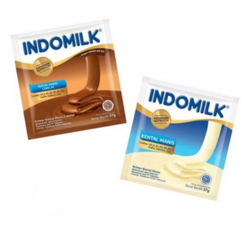 

Indomilk Susu Kental Manis 37G 1 Renceng Isi 6 Sachet Cokelat Vanilla