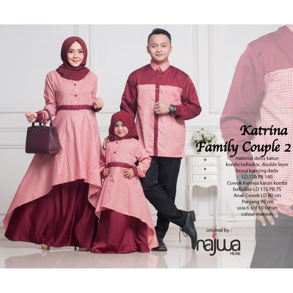 35 Trend Terbaru Gambar Baju Muslim Couple Ayah Ibu Dan 