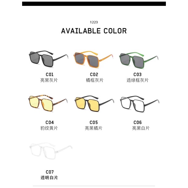 Kacamata【10】ins retro fashion men and women sunglasses