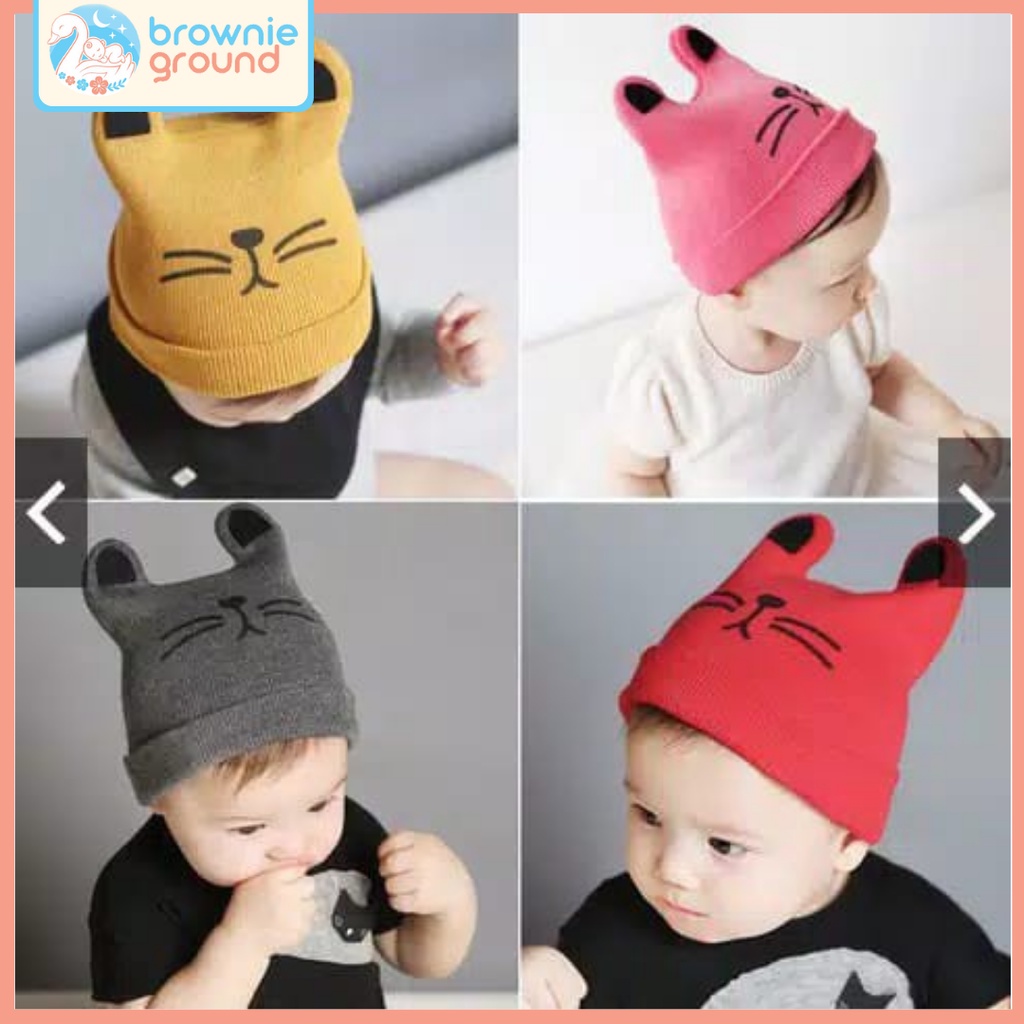 KUPLUK BAYI LUCU KARAKTER KUCING / KUPLUK KARAKTER LUCU BAYI / TOPI KUPLUK BAYI KUCING