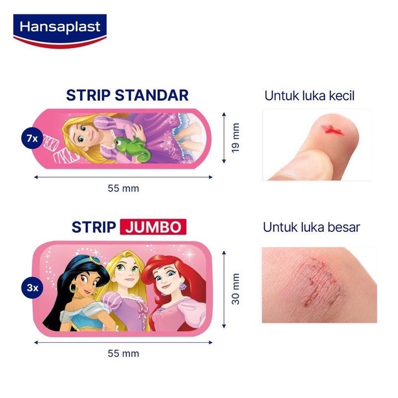 Hansaplast Plester Luka anak Karakter Disney / Hansaplast Anak isi 10 pcs / Plester Kain Elastis Anak