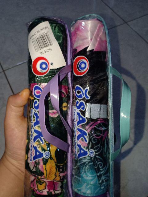 Payung Lipat 4 Pakai Tas Bahan Saten - Osaka