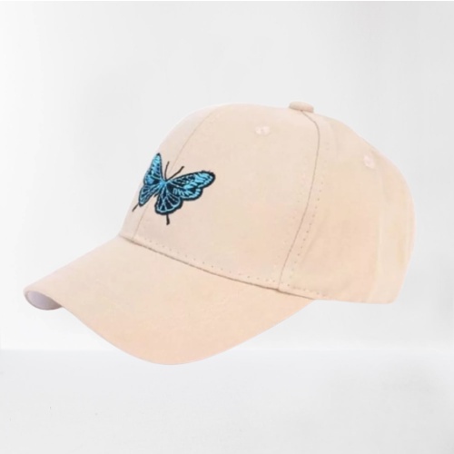 Termurah TOPI Motif Bordir KUPU-KUPU BUTTERFLY Topi pria wanita unisex TOPI Bahan Katun Topi keren kekinian