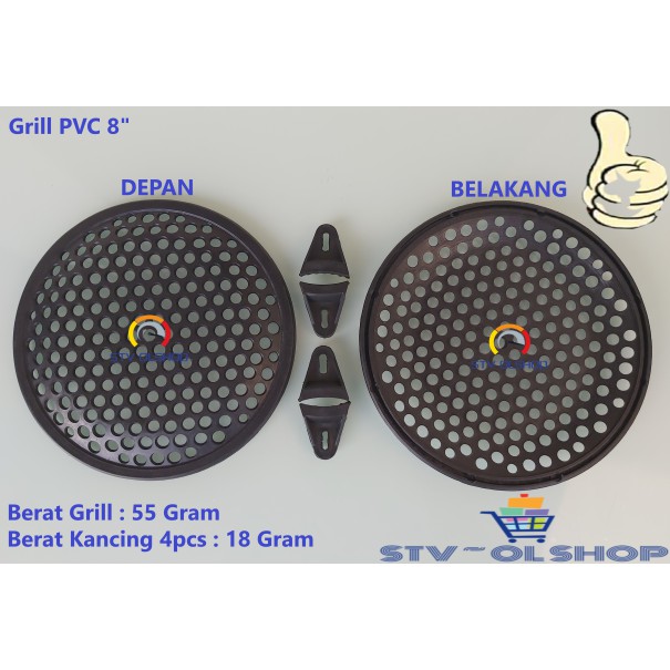 Grill Speaker Plastik 8 inch / Tutup Pelindung Speaker 8 in / Ram 8&quot;