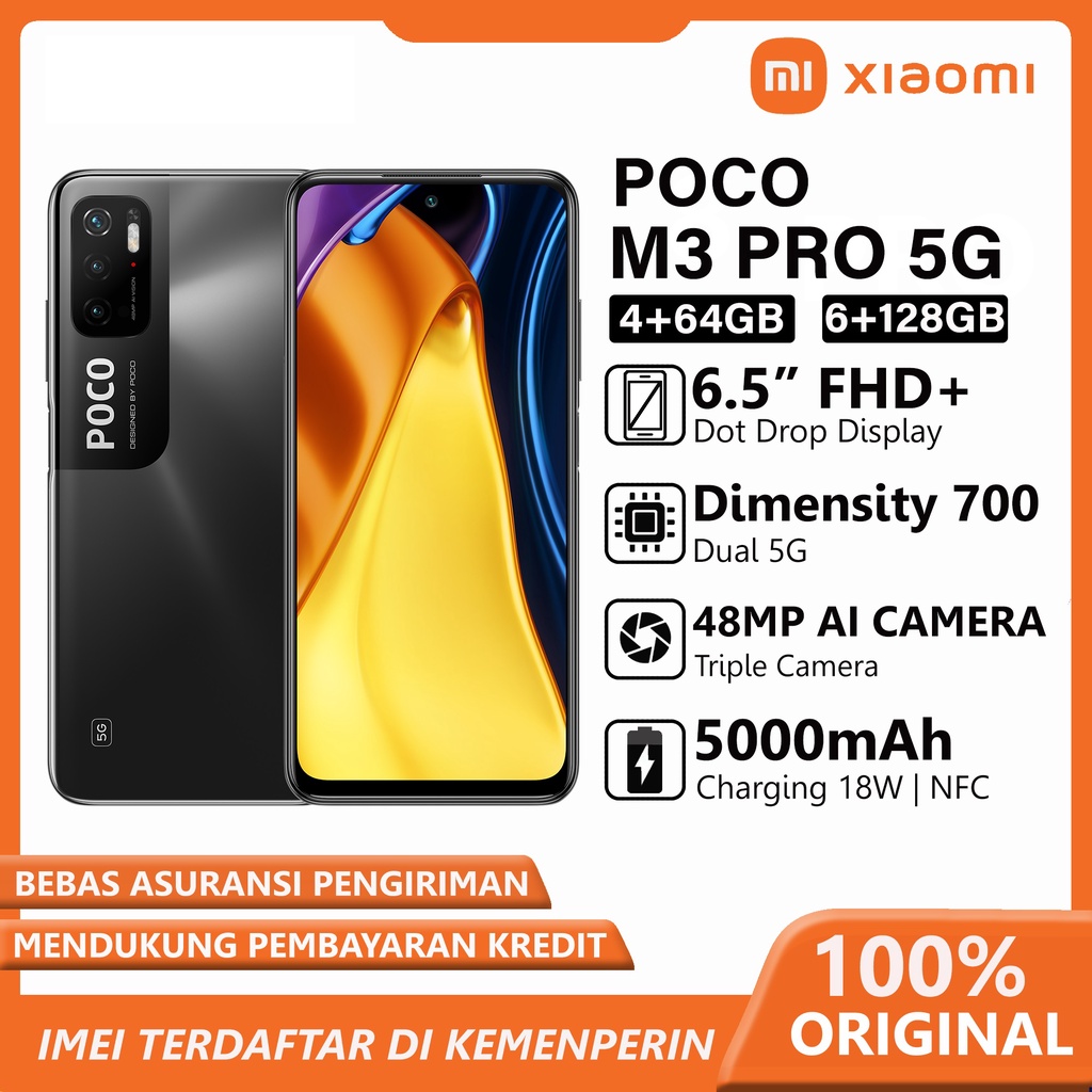 Xiaomi Poco M3 Pro 5G [ 6/128GB ] - Garansi Resmi