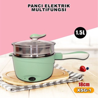 TERBARU DISKON!!Panci Listrik Multifungsi Lapisan Kukus Plus Goreng Panci Elektrik Travel Multifungsi Electric Fry Pan COD