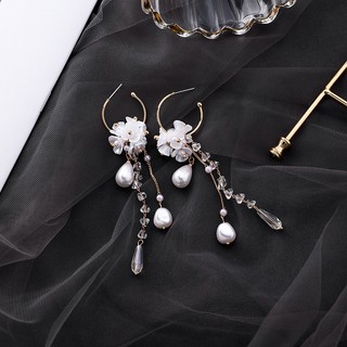 COD AITD Anting Tusuk Motif Bunga Hias Kristal  Berlian 