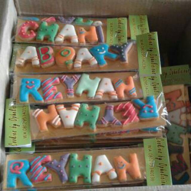 

Cookies Nama 3-5 huruf/ kukis nama hias