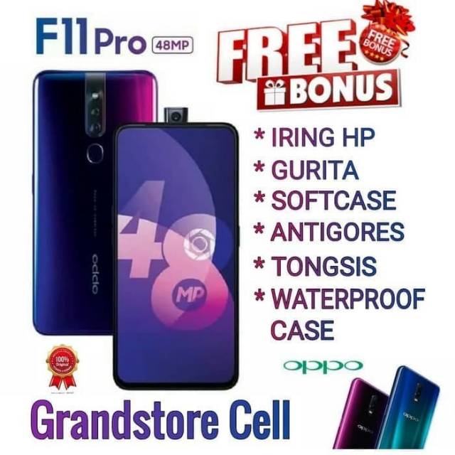 OPPO F11 PRO RAM 6/64 GB GARANSI RESMI OPPO INDONESIA