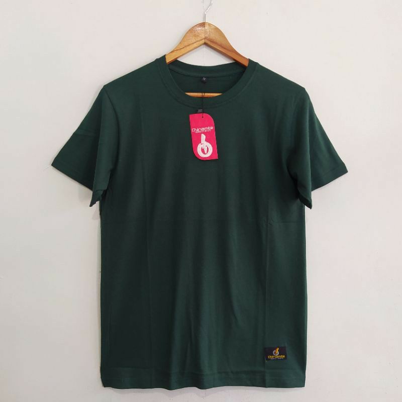 Kaos Polos Dynamite Industries Original | Warna Hijau Botol | Fashion Pria | Fashion Wanita