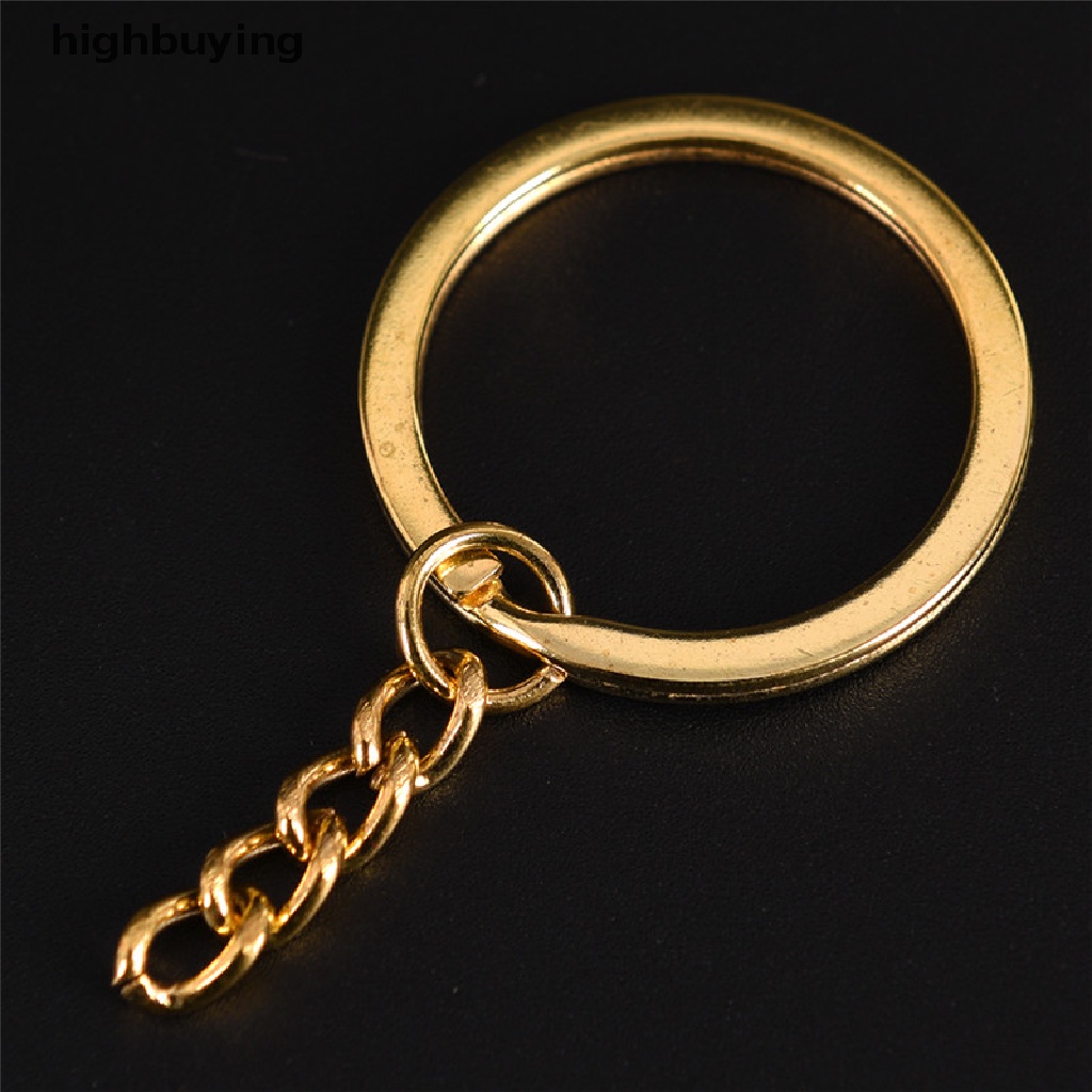 Hbid 20PCS Gantungan Kunci Split Ring Pendek 30mm DIY