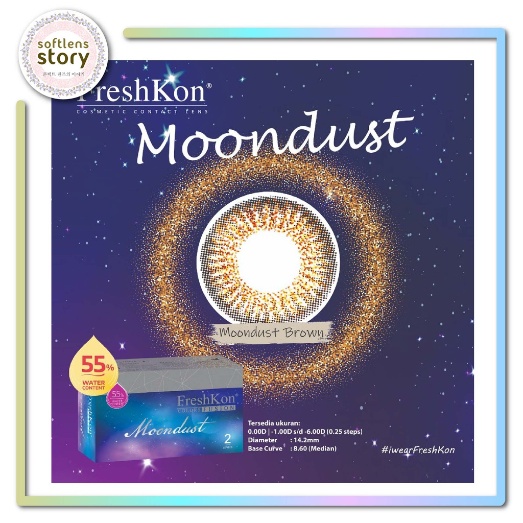 Jual Softlens Warna Freshkon Moondust minus bulanan | Shopee Indonesia