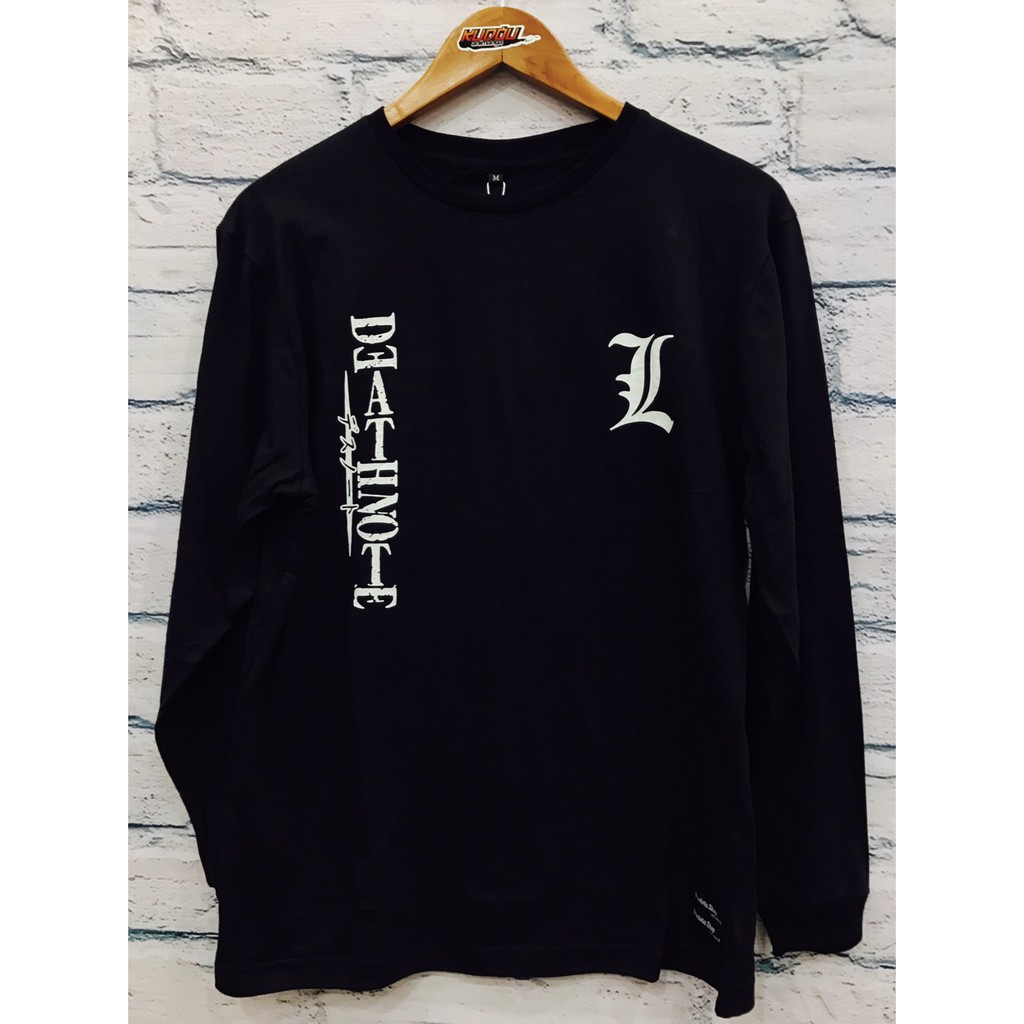 Longsleeve Deathnote L Light Yagami VS Kira Black