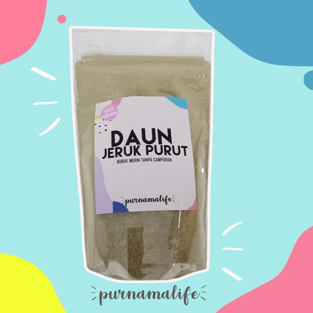 

Purnamalife - daun jeruk purut bubuk murni/keffir lime powder 100 gr/bubuk daun jeruk