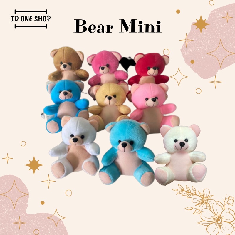 Bear Wisuda 13 dan 15cm / Bear Mini / Boneka Mini / Boneka Bucket / Bear Bucket