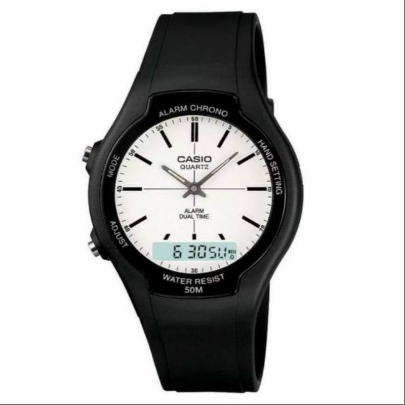 JAM TANGAN CASIO  AW-90H-7EVDF DIGITAL-ANALOG ORIGINAL BUKAN BM