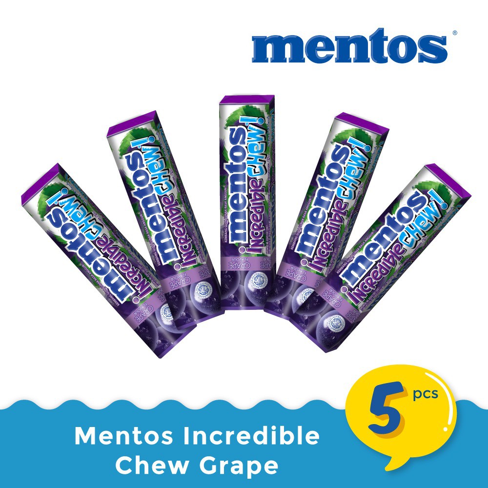 Mentos Incredible Chew Grape (5 pcs)