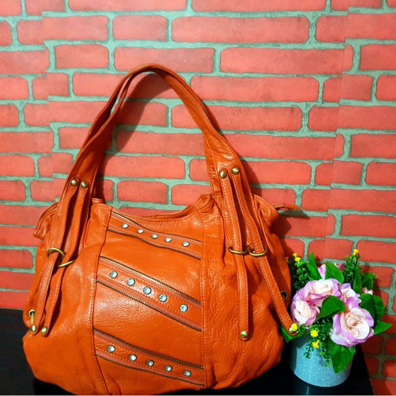 Preloved Tas Kulit Palio Orange