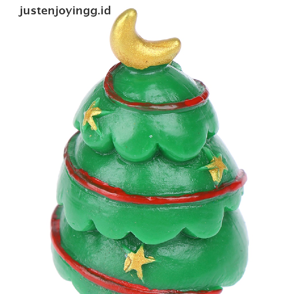 // justenjoyingg.id // Christmas Trees gift Figurines Fairy Garden Miniatures Resin Craft Landscape ~