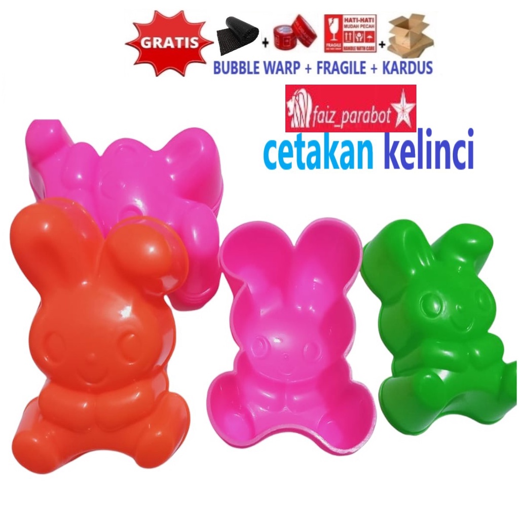 ( 12 PCS )Cetakan Nasi Kelinci/Cetakan Nasi Karakter/Rice Mold/Cetakan Agar (1 LUSIN )