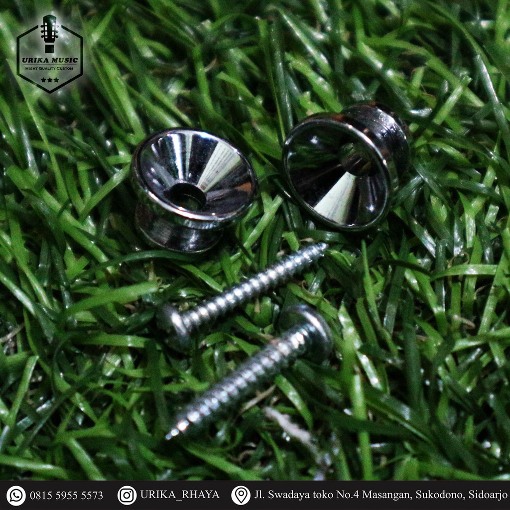 Pin Strap Besi Pin bawah gitar tempat sabuk strap gitar