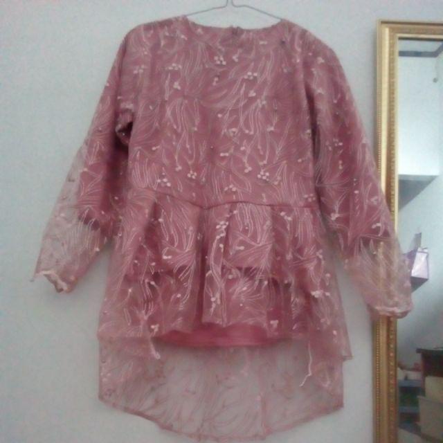 (termurah - Ori & Real Pic! Busui_6 Warna) Batik Couple Andhini Kebaya Couple Brukat Anabel - Bs073