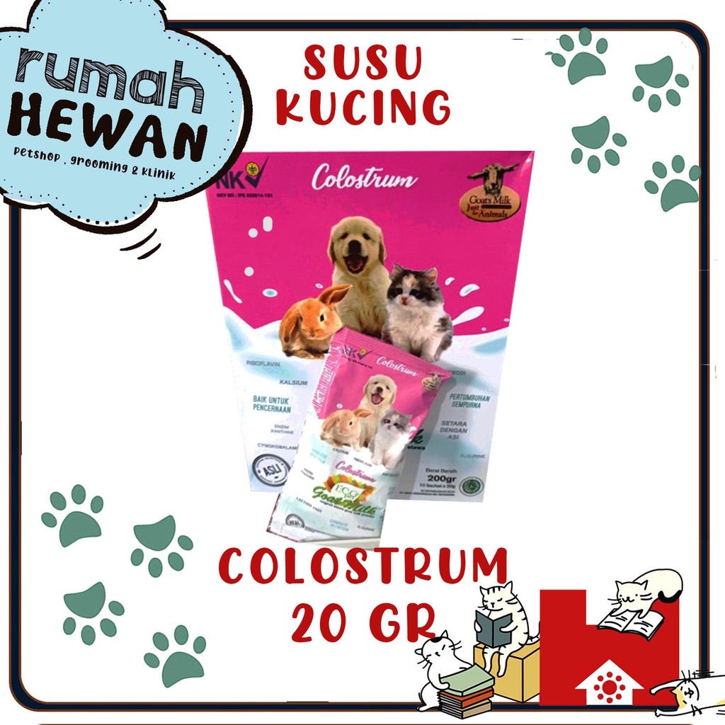 Susu Colostrum Eco Pet Milk 20GR - Susu kambing untuk hewan peliharaan kucing / anjing