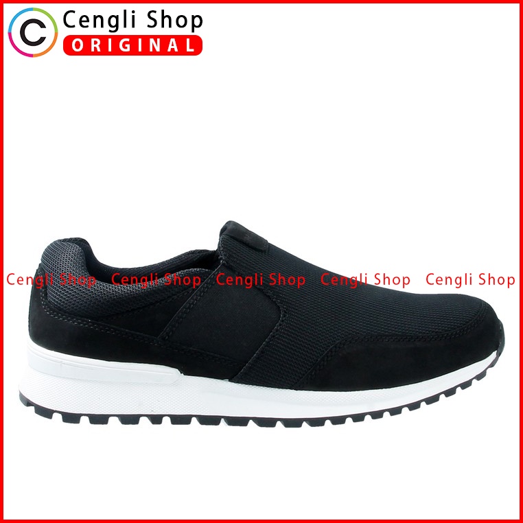 SEPATU SLIP ON PAKALOLO PRIA ORIGINAL CASUAL BRANDED ASLI HITAM PB09