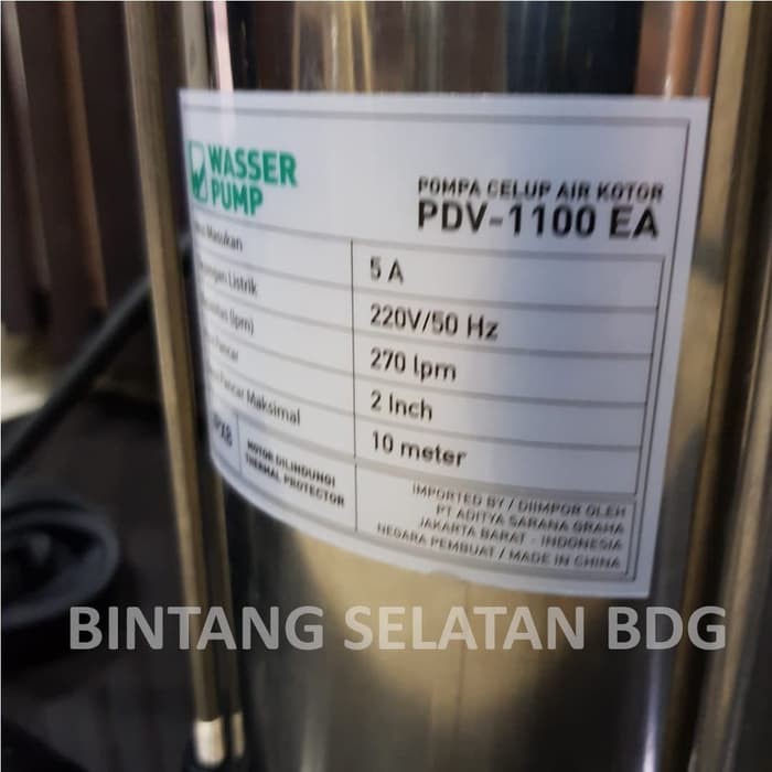 MESIN POMPA AIR CELUP SIRKULASI AIR KOTOR WASSER PDV 1100EA PDV1100 EA