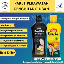 SEPAKET SHAMPO KEMIRI DAN MINYA KEMIRI PENGHILANG UBAN 100% ORIGINAL/ASLI SHAMPO PENGHILANG UBAN