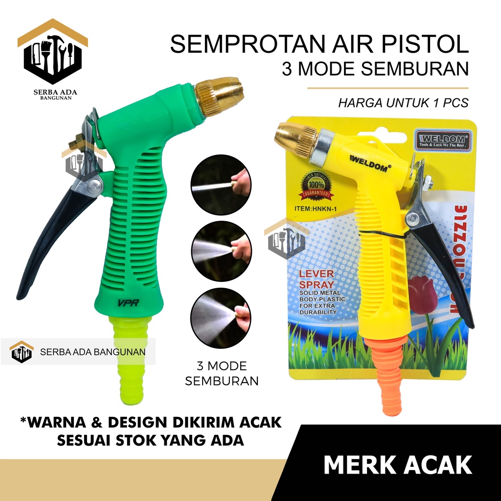 Semprotan air/ hose nozzle/ semprotan taman/ pistol semprotan tembak Air Taman Kebun l Hose Nozle l Model Pistol