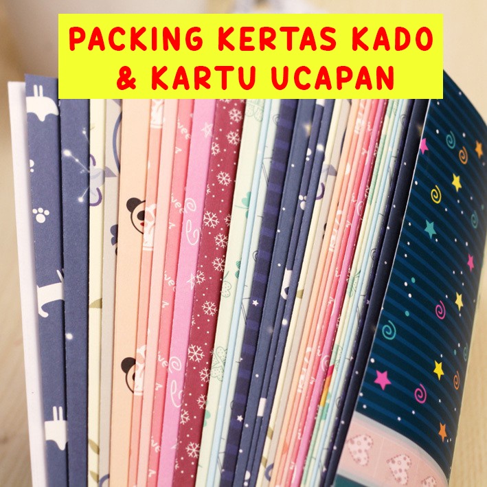 

Packing Tambahan Kertas Kado / kartu Ucapan