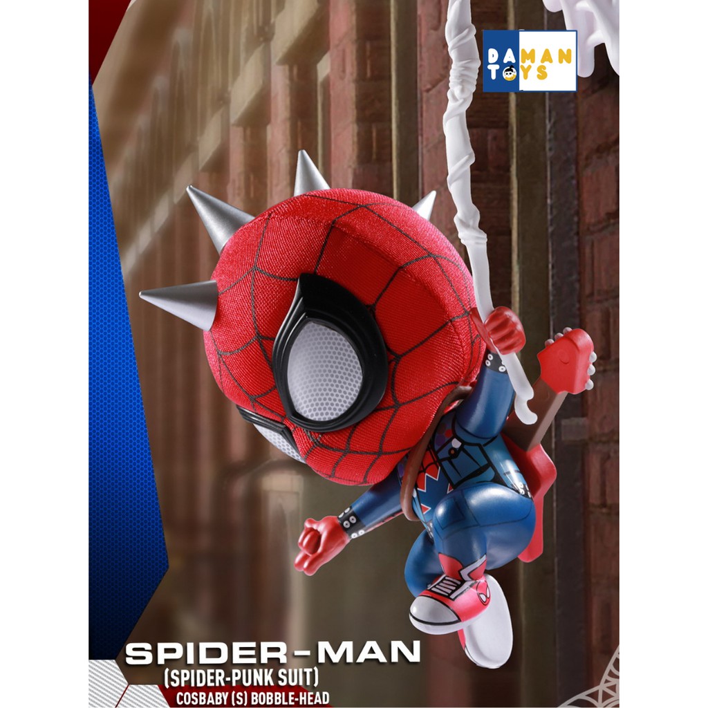 Mainan Action Figure Spiderman, Bobble Head Spider Man Spider Punk Suit - Mainan Figur Avengers