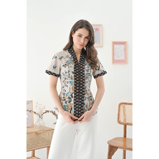 Atasan Batik 292 AZ/ Blouse Batik Wanita Modern