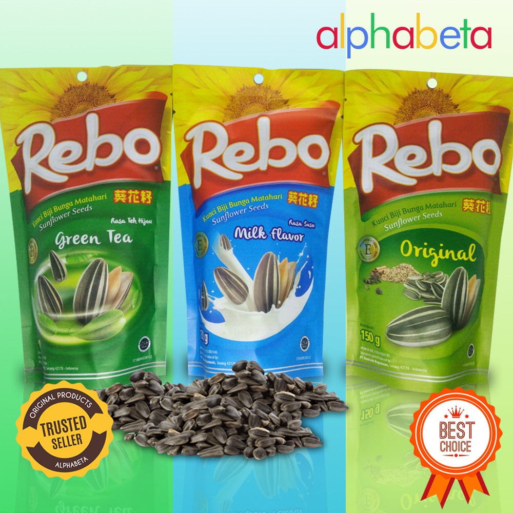 Kuaci Rebo Bundle All Varian Milk Original Dan Green Tea 150 Gram Indonesia