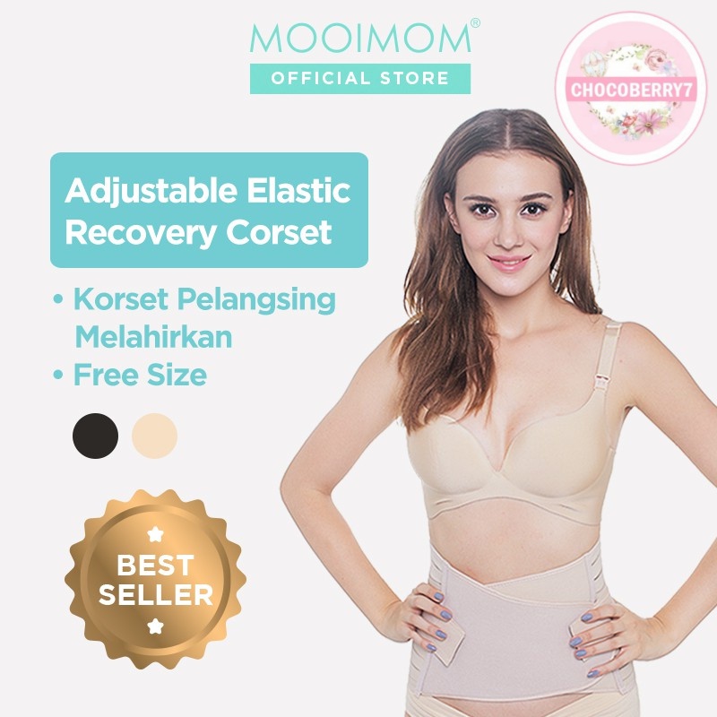 MOOIMOM Korset Melahirkan 23cm Adjustable Elastic Recovery Corset Pelangsing