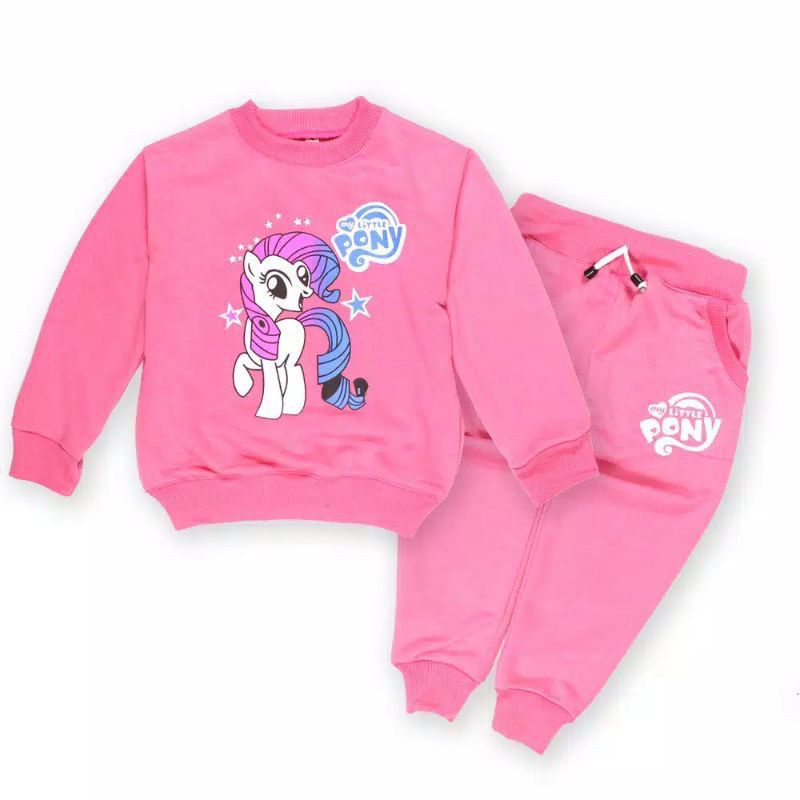 PROMO SETELAN SWEATER ANAK MOTIF KUDA PONI BAHAN BABYTERRY 1-6 Tahun