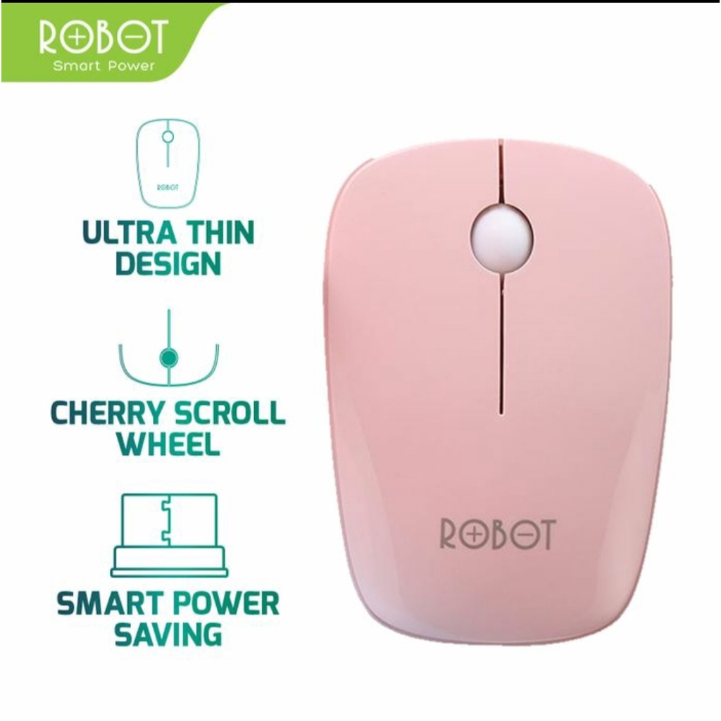 Mouse Wireless Robot M220 2.4G  - Garansi Resmi 1 Tahun