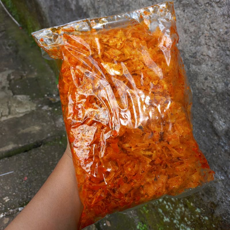 

Keripik Setan (Kripset) Pedas Gurih 500gr