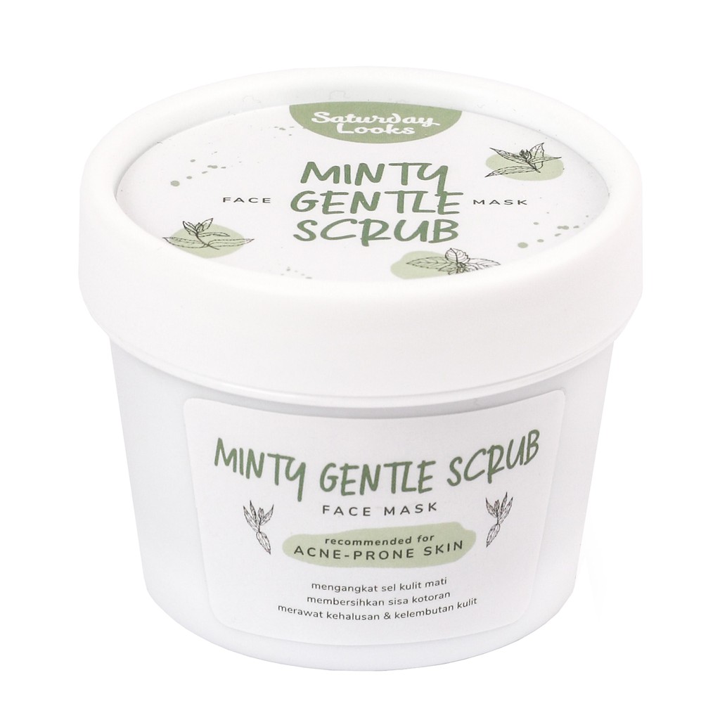 Saturday Looks Minty Gentle Scrub Face Mask Shopee Indonesia